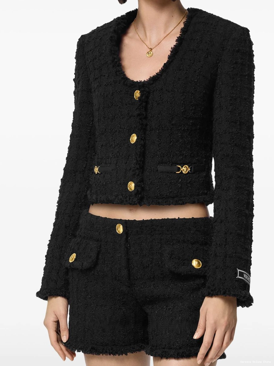 Cheap Versace Women tweed cropped jacket Heritage 0427